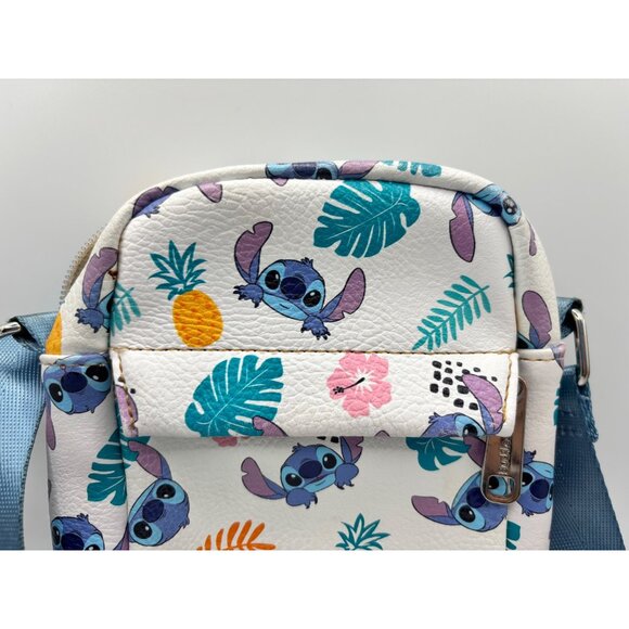 Disney Stitch Tropical Print Crossbody Bag With Adjustable Strap & Zip Closure - Picture 2 of 8